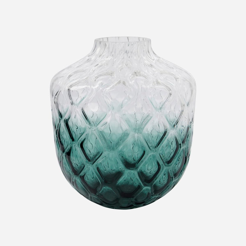 House Doctor Art Deco Vase, Green