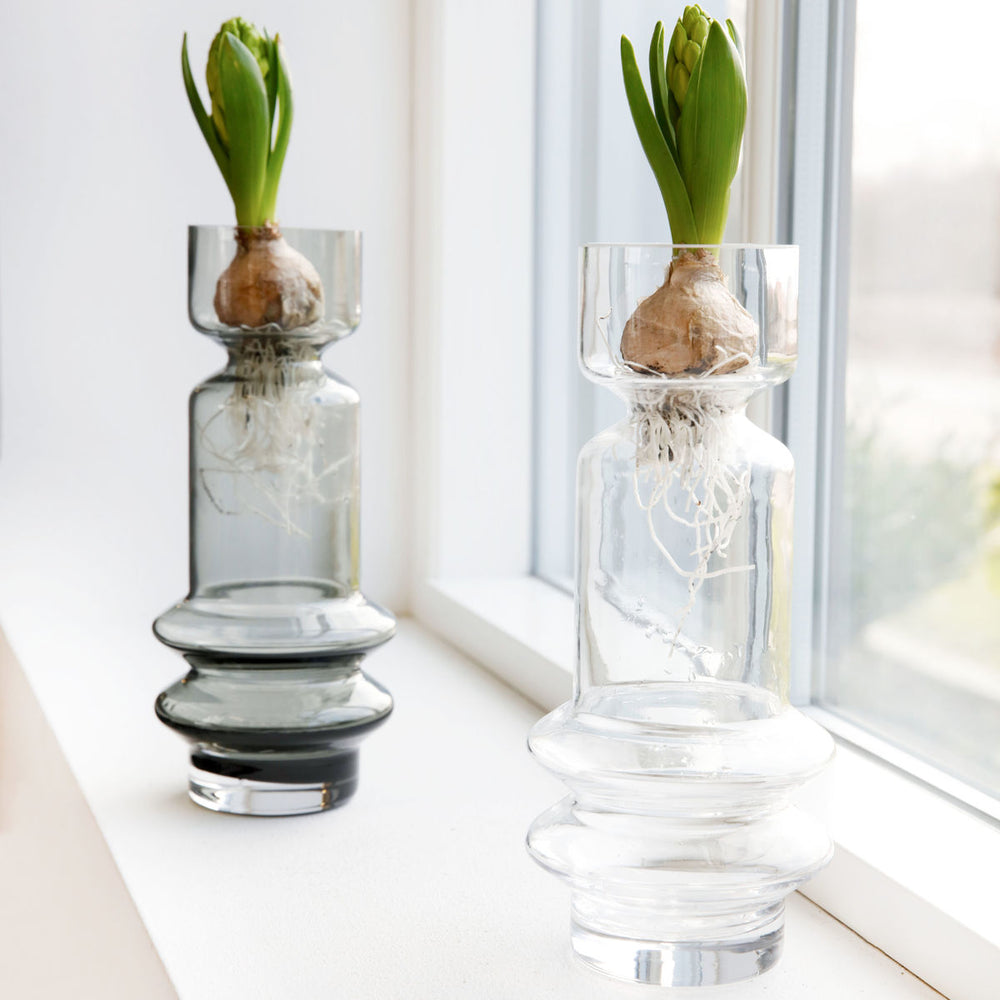 House Doctor Sapa Glass Vase Smoke Grey