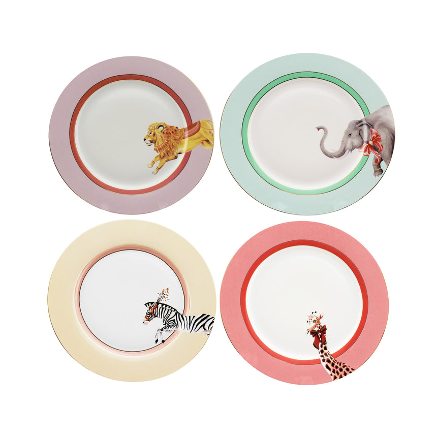 Yvonne Ellen Animal Dinner Plates,Set Of 4