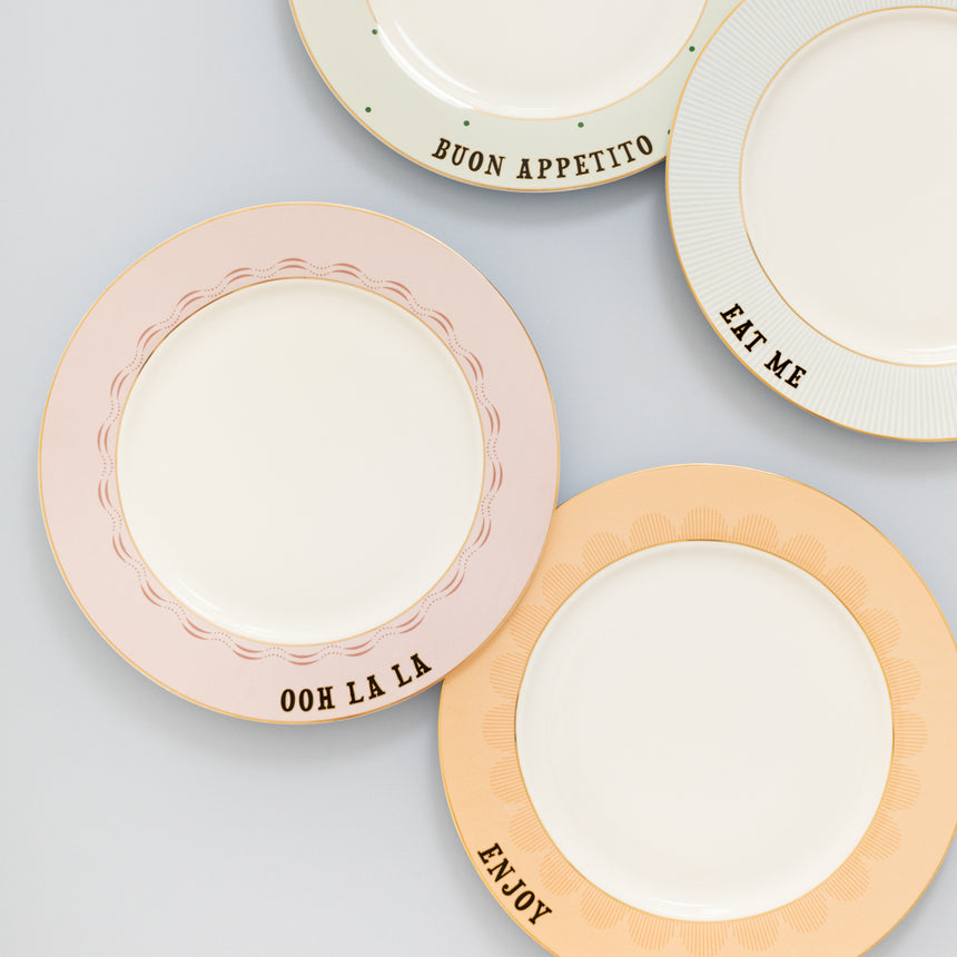 Yvonne Ellen Slogan Dinner Plates (Set Of 4)