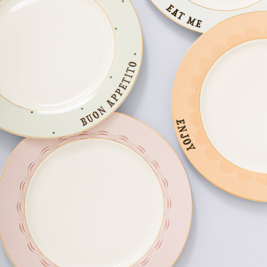 Yvonne Ellen Slogan Dinner Plates (Set Of 4)