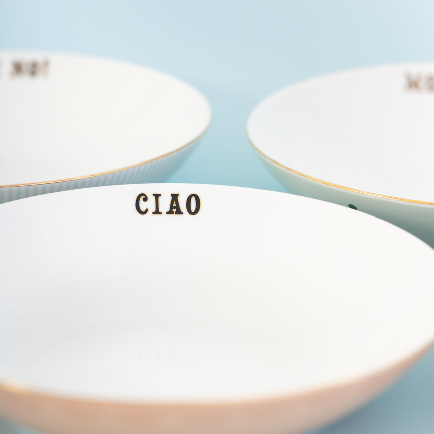 Yvonne Ellen Slogan Pasta Plates (Set Of 4)