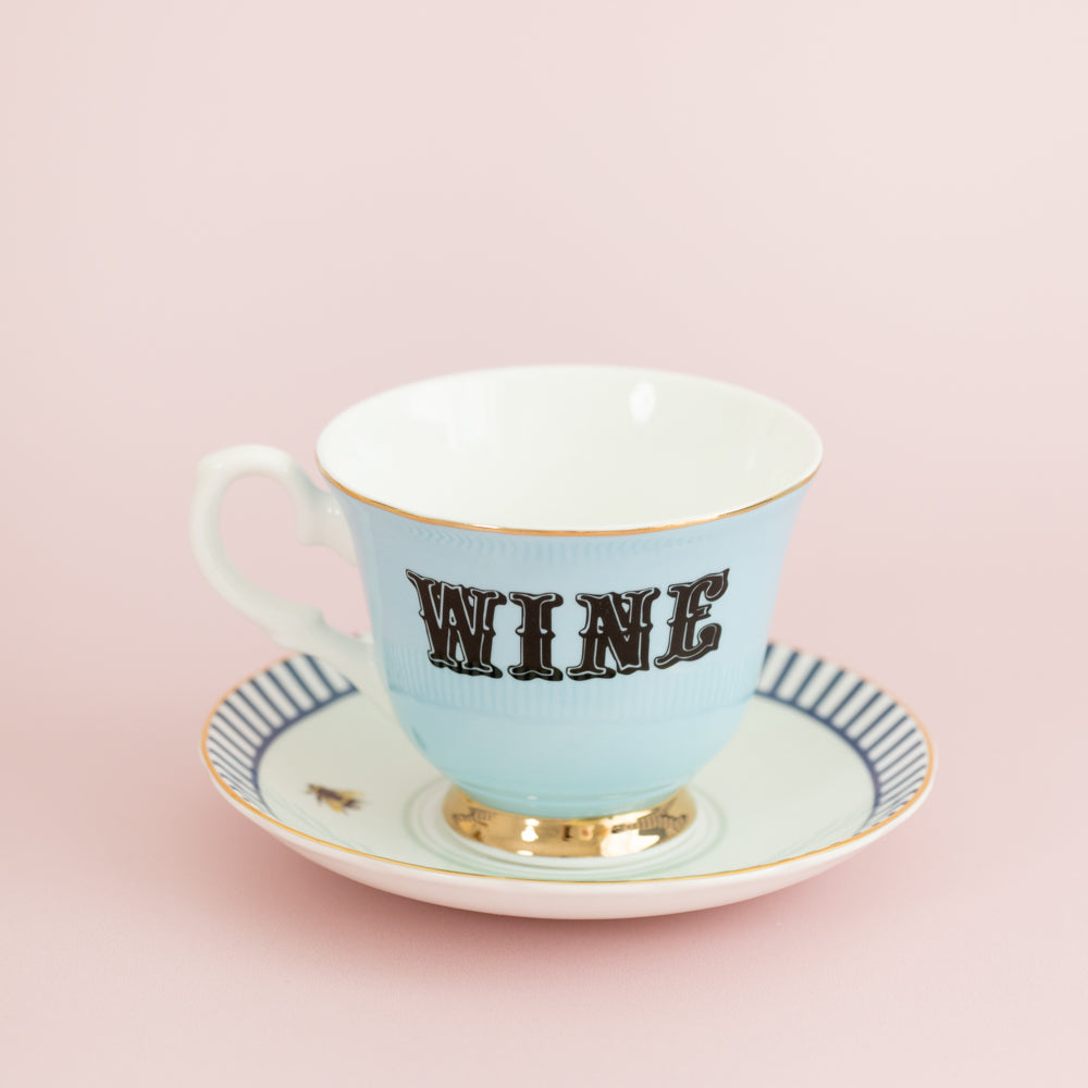 Yvonne Ellen Tea Cup & Saucer, Wine