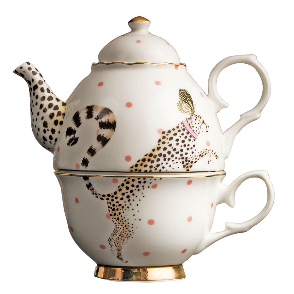 Yvonne Ellen Tea For One Set Cheetah