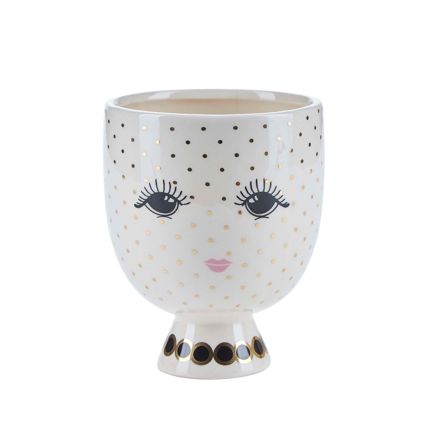 Miss Etoile Ceramic Flower Pot Polka Dots