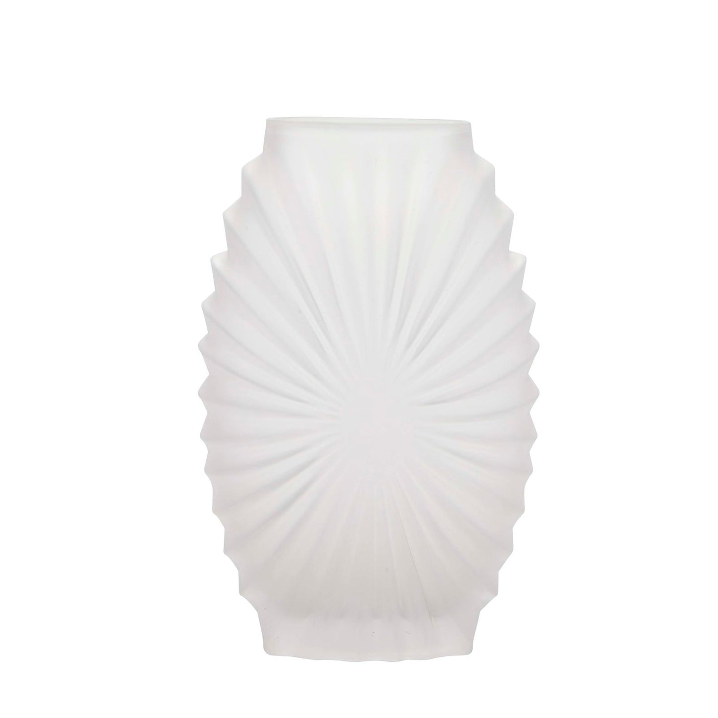 Bahne Frosted Glass Vase White Tall