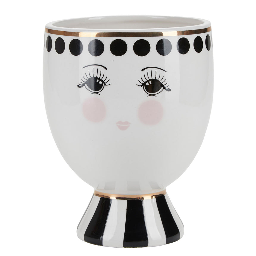 Miss Etoile Ceramic Flower Pot Monochrome