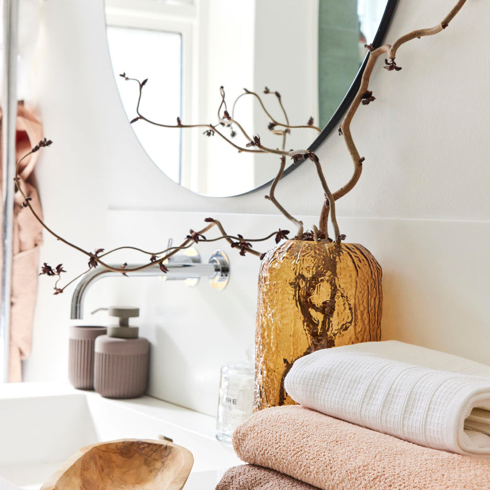 Bahne Interior Stained Glass Vase, Rose