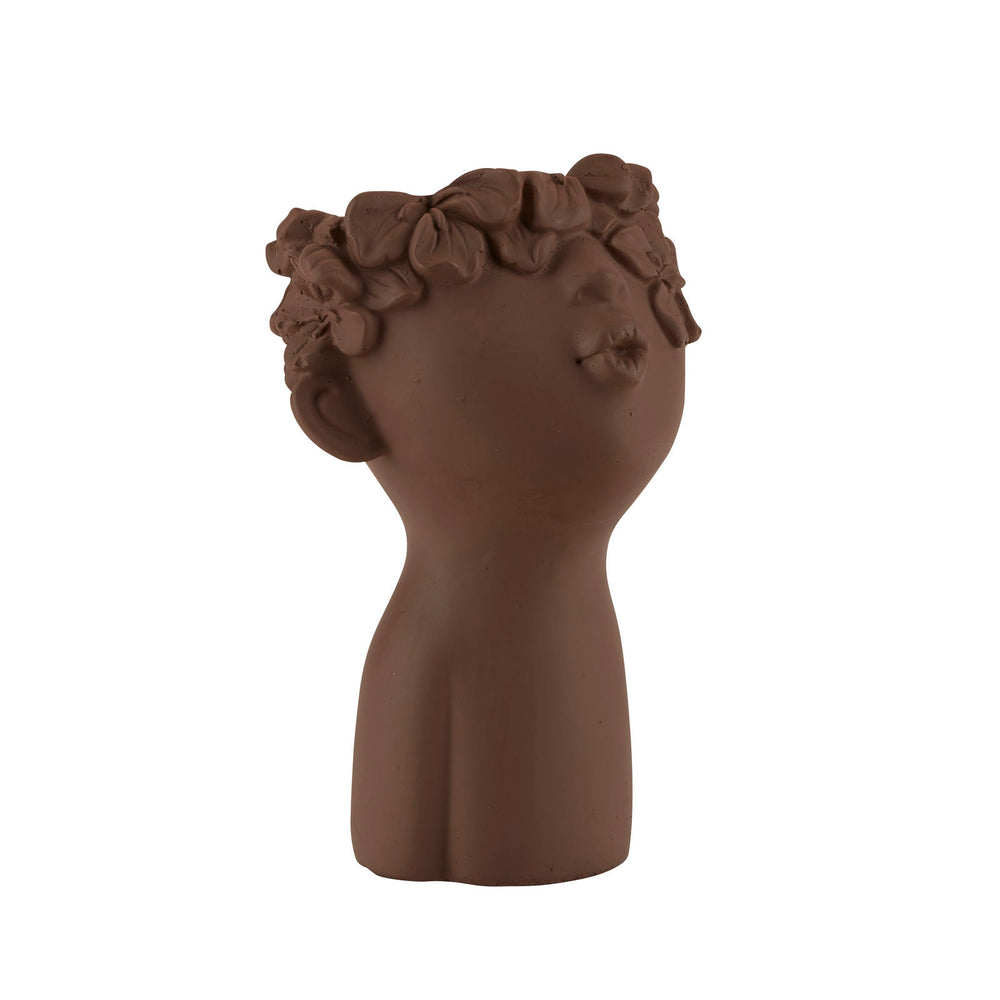 Bahne Cement Vase Lady Kiss, Brown