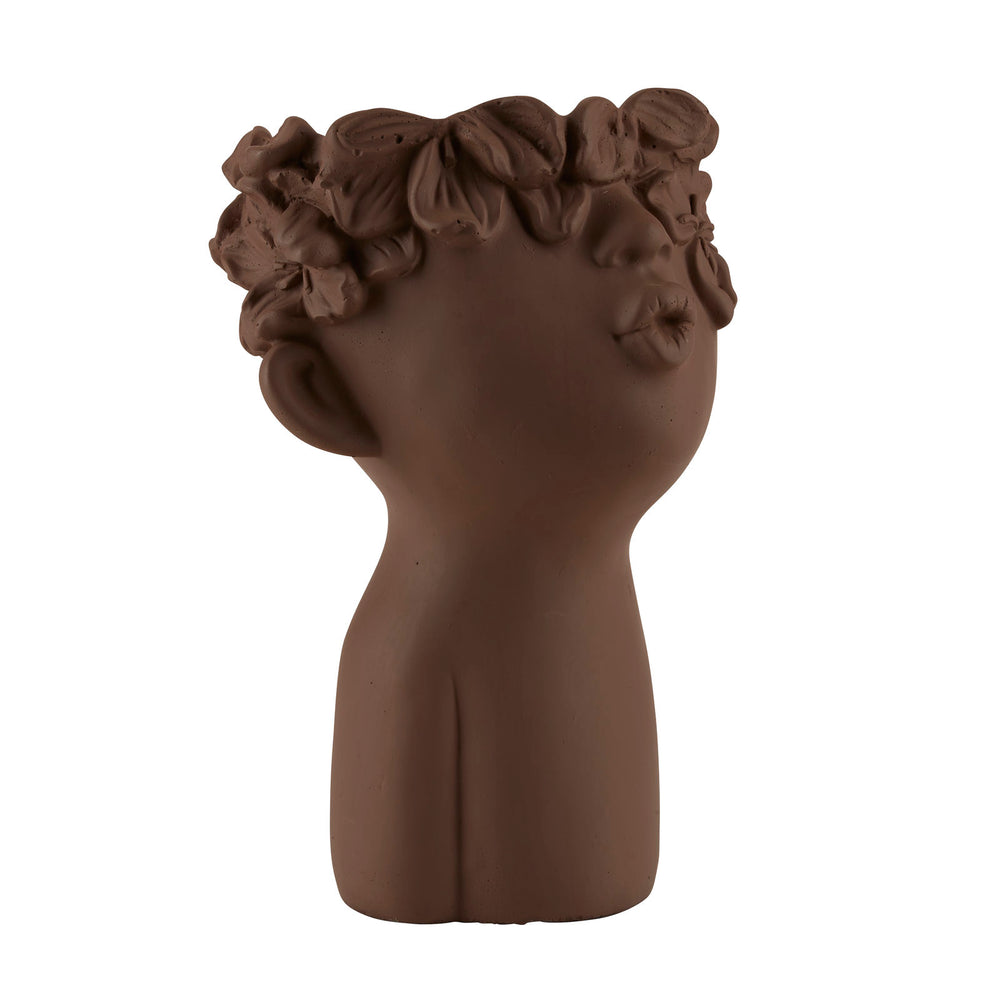 Bahne Cement Vase Lady Kiss, Brown