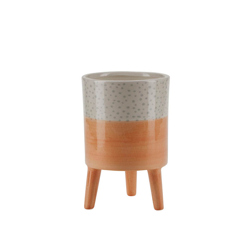 Bahne Ceramic Planter Spotty Orange