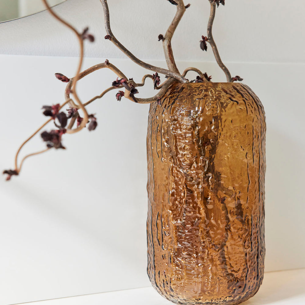 Bahne Interior Stained Glass Vase, Rose