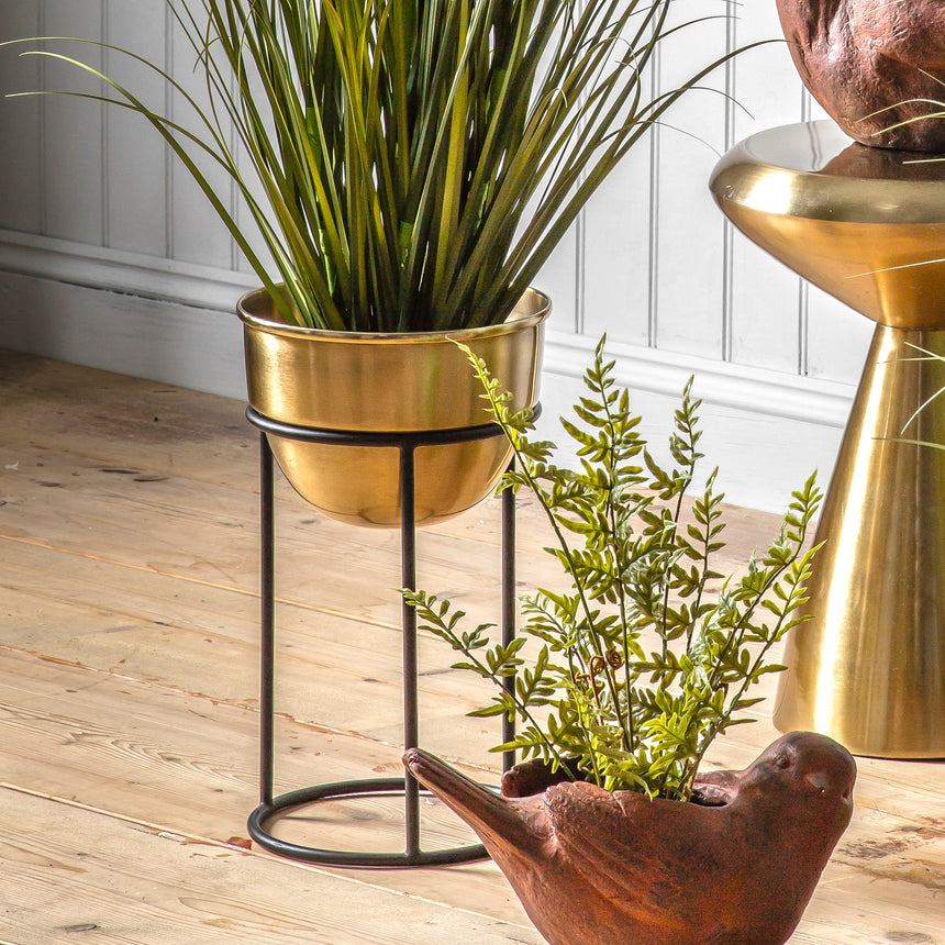 Houma Brass Planter