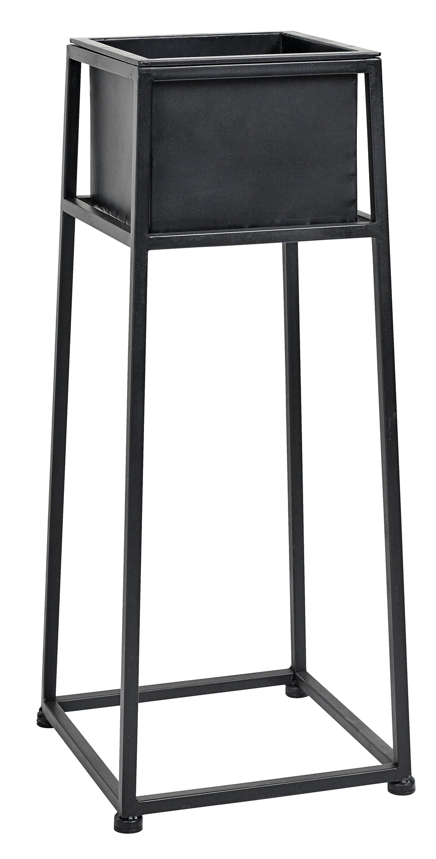 Nordal Square  Black Metal Planter