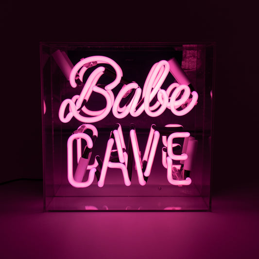 Locomocean Neon Box Sign, Babe Cave