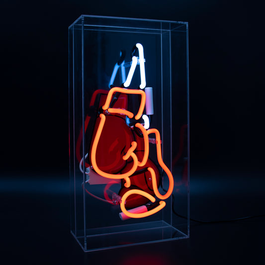 Locomocean Acrylic Box Neon Boxing Gloves