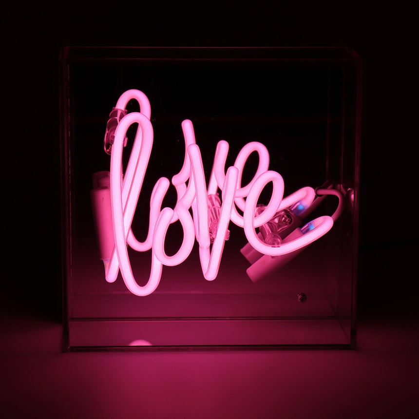 Locomocean Neon Box Sign, Mini Love