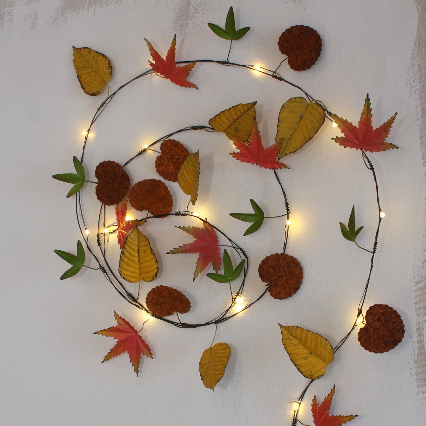 Handmade Metal LED Fairy Lights,Autumn Leaves(Battery Operated)