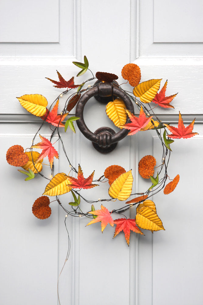 Handmade Metal LED Fairy Lights,Autumn Leaves(Battery Operated)