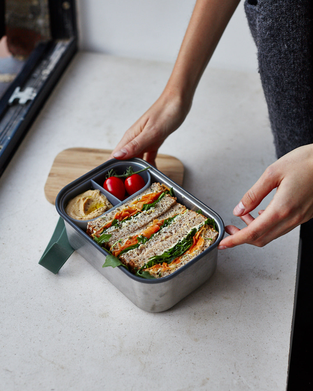 Black+Blum Stainless Steel Lunch Box - Olive