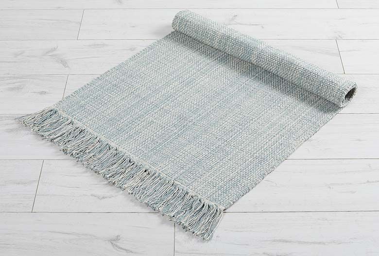 Walton & Co Chambray Cotton Rug  Blue de Mer