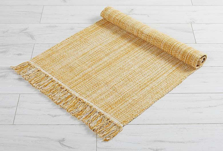 Walton & Co Chambray Cotton Rug  Ochre