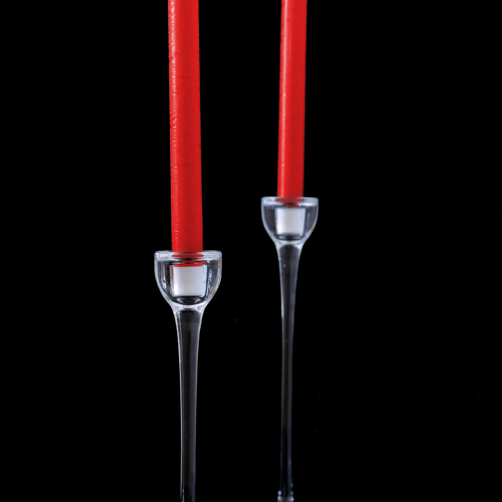 LED Dinner Candles, Red ( Set Of 2 )