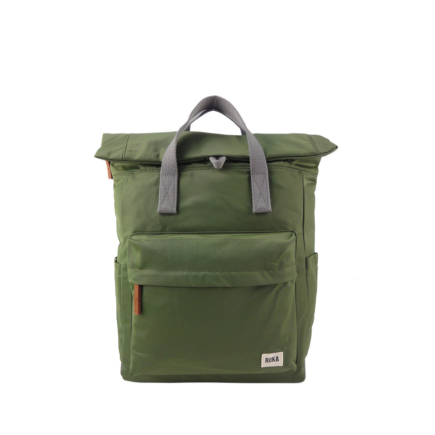 Roka London Canfield B Sustainable Nylon Rucksack, Avocado