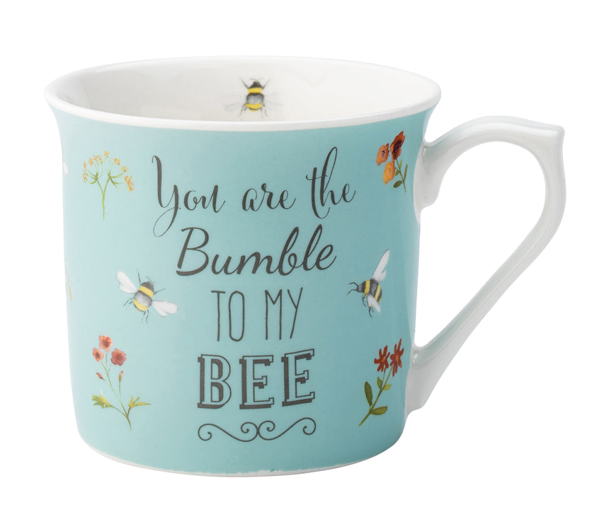 Bee Happy Mug Blue