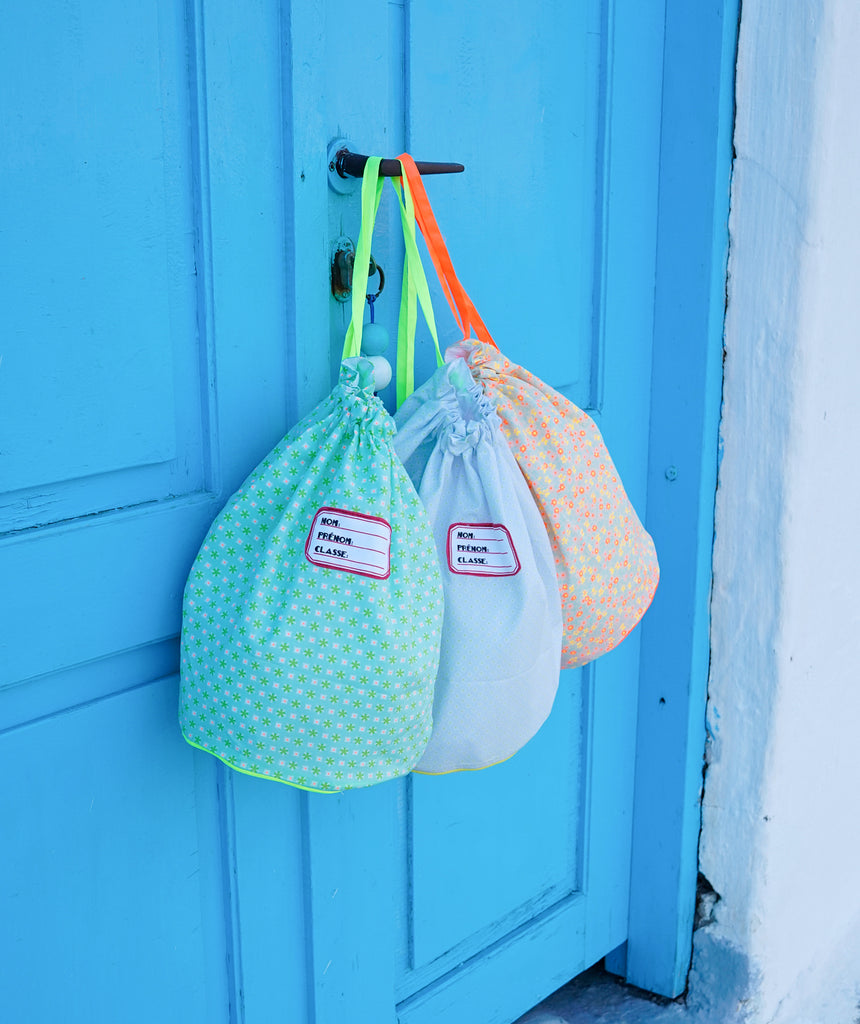 Petit Pan Drawstring Bag, Washed Blue