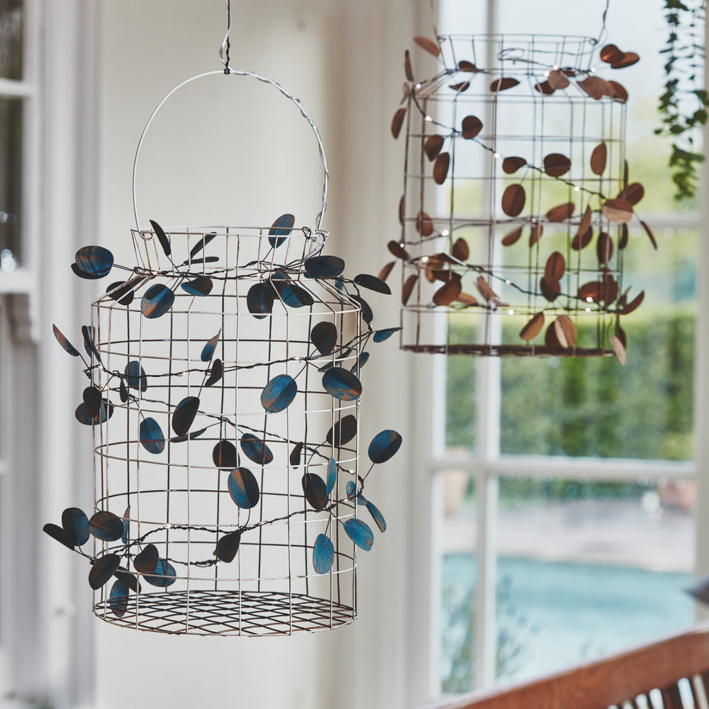 Handmade Metal LED Fairy Light,Green Eucalyptus(Battery Operated)