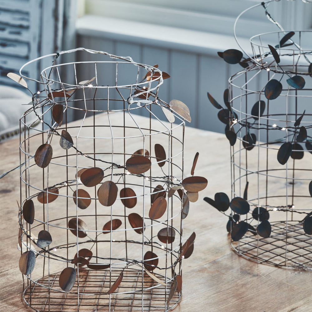 Handmade Metal LED Fairy Light,Green Eucalyptus(Battery Operated)