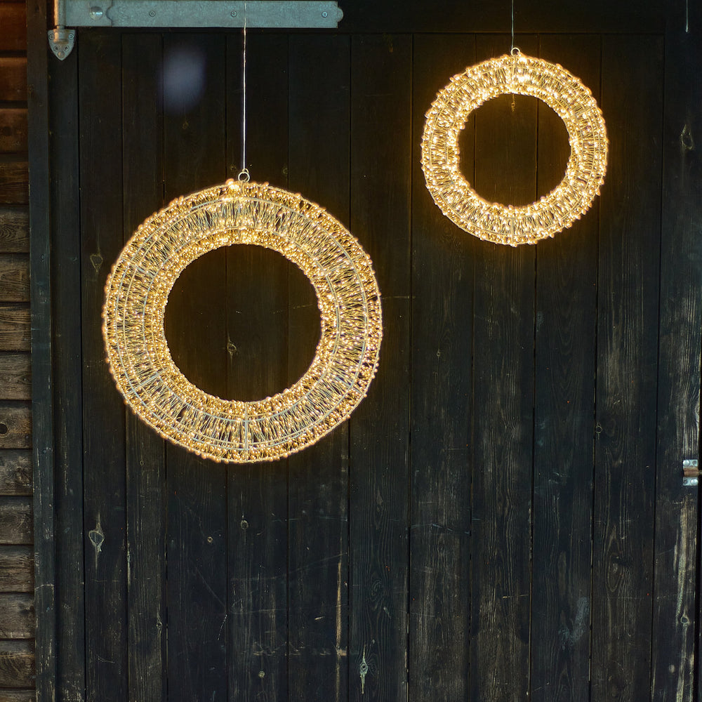 Galaxy LED Wreath, Silver