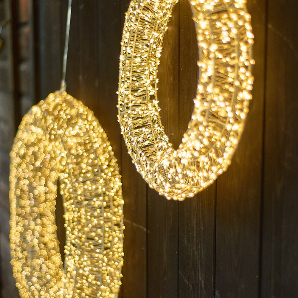 Galaxy LED Wreath, Silver