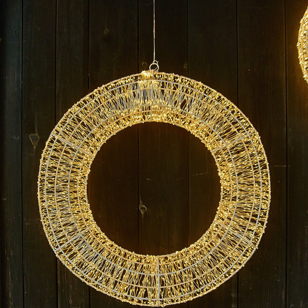 Galaxy LED Wreath, Silver