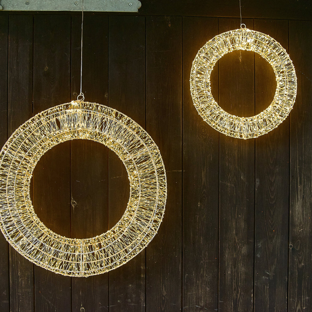 Galaxy LED Wreath, Silver