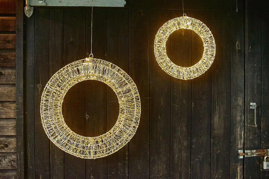 Galaxy LED Wreath, Silver