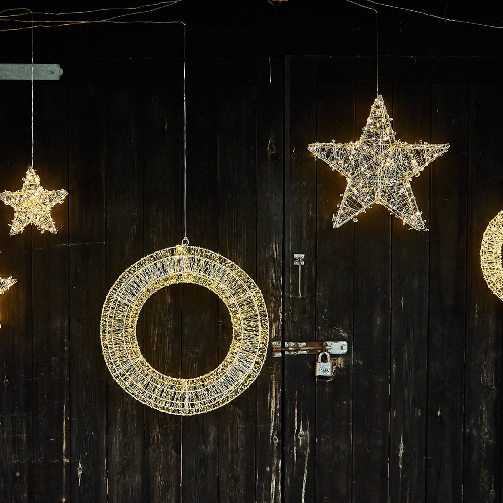 Galaxy LED Wreath, Silver