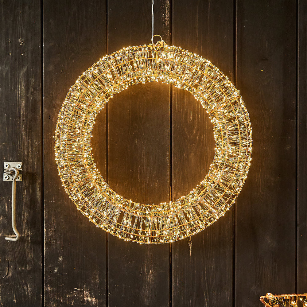 Galaxy LED Wreath, Silver