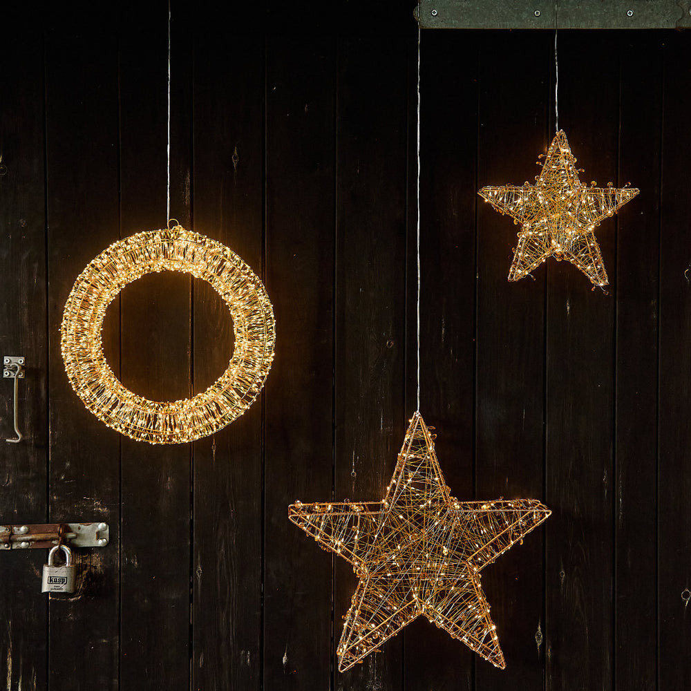 Galaxy LED Wreath, Silver