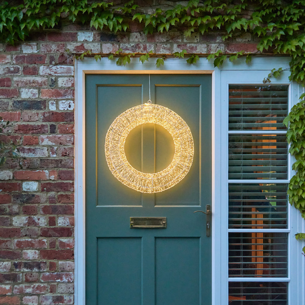 Galaxy LED Wreath, Silver