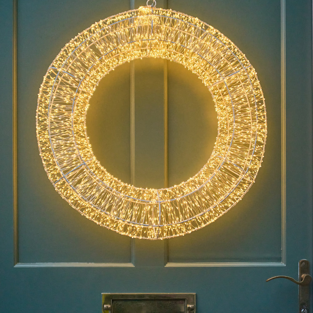 Galaxy LED Wreath, Silver