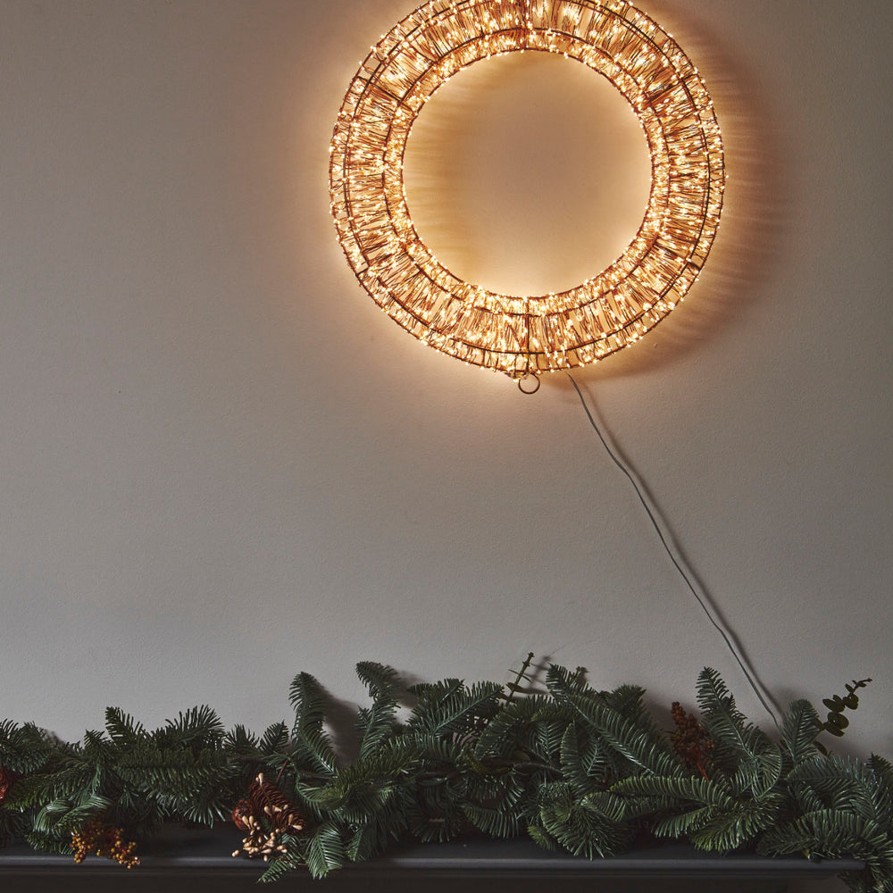 Galaxy LED Wreath, Silver