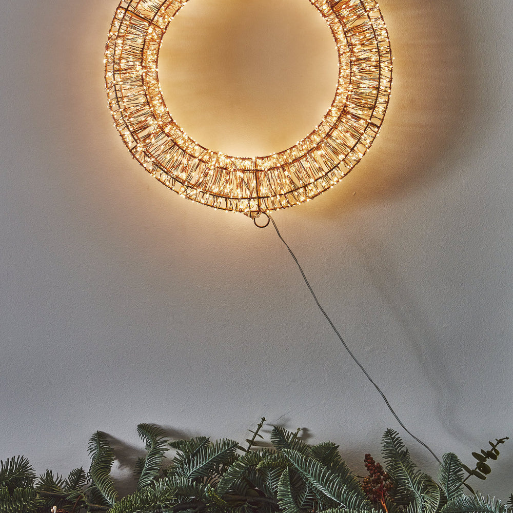 Galaxy LED Wreath, Silver