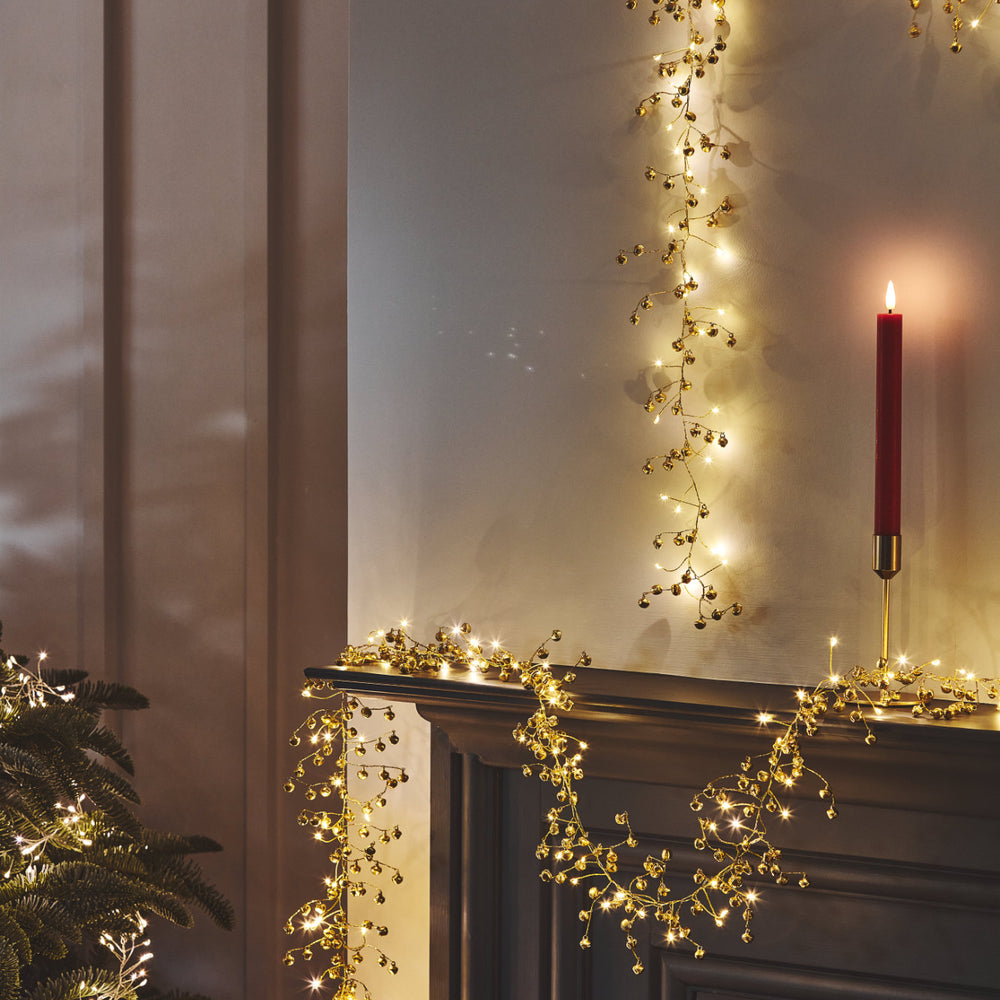 Golden Bells LED Fairy Lights (Battery Powered)