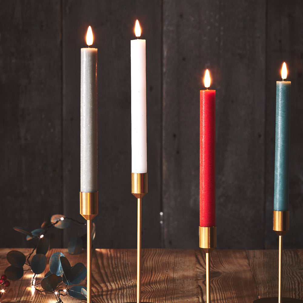 LED Dinner Candles, Red ( Set Of 2 )