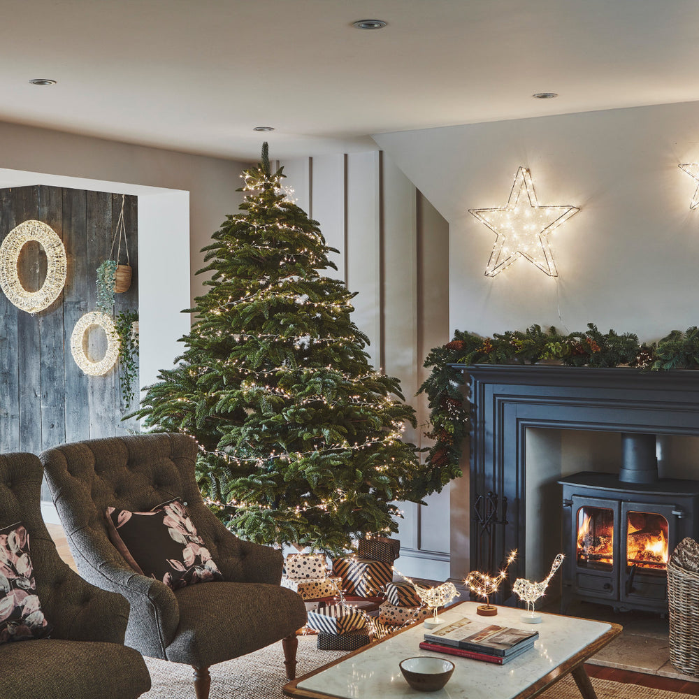 Galaxy LED Wreath, Silver