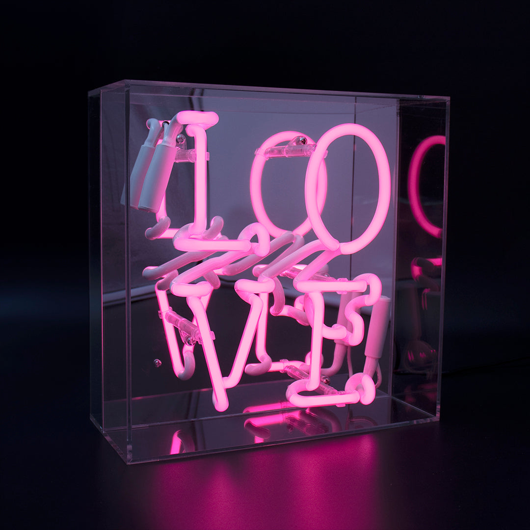 Locomocean Neon Box Sign, Love
