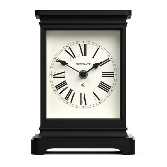 Newgate Time Lord Mantel Clock, Matt Black