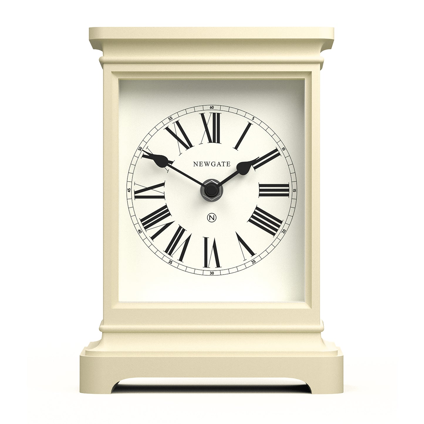 Newgate Time Lord Mantel Clock, Linen White